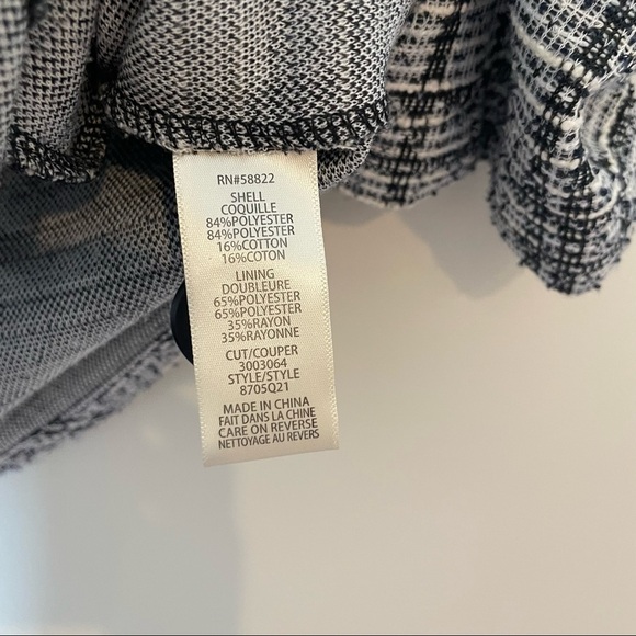 Max Studio Tweed Plaid Single Button Blazer - Picture 5 of 6